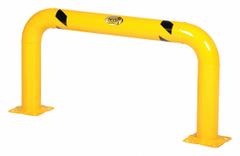 VESTIL Mach And Rack Guard: 24 5/8 in Top Rail Ht, 7/8 in Mounting Hole Dia, 8 in Mounting Plate Wd (MPN HPRO-48-24-4). Key specifications — Color: Yellow; Material: Steel; Rail Mounting Style: Floor Mounted; Includes Mid-Rail: Mid-Rail Not Included.