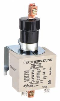 STRUTHERS-DUNN Mercury Displacement Contactor: 120V AC, 35 A Full Load Current - Resistive, 1 Poles (MPN M35A-120VAC). Key specifications — Brand: STRUTHERS-DUNN; Terminal Connection Type: Screw Terminals; Contact Material: Liquid Mercury.
