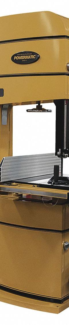POWERMATIC Band Saw: Vertical, 230V AC, 20 in Throat Dp - Vertical, 2,300 to 4,400 SFPM, 3 Phase (MPN PM2013B-3). Key specifications — attr313141: 2,300 to 4,400 SFPM; attr313142: 10° Left to 45° Right; attr313144: 3; attr313145: Vertical; attr325087: POWERMATIC.