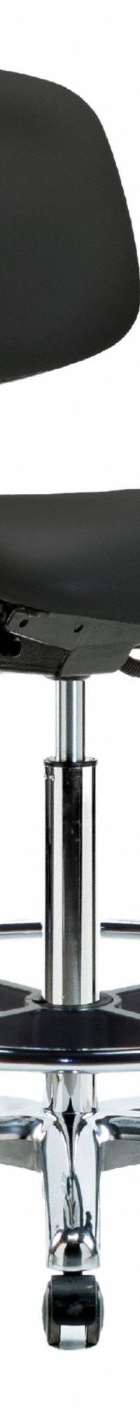 ESD/Cleanroom Task Chair: Vinyl, Armless, Ht Range 26 1/4 in to 36 in, 19 in Seat Wd, 18 in Seat Dp (MPN BR-NECR-HBCH-CR-T1-A0-CF-EC-ESDBLK). Key specifications — Foot Support: Yes; Back Tilt Backward: 13.5°; Back Tilt Forward: 10.5°; Base Material: Aluminum; Brand: APPROVED VENDOR; Product Type: Cleanroom Task Chair; Cleanroom Class: ISO 5; ESD-Safe: ESD-Safe.