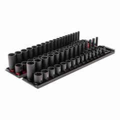TEKTON Impact Socket Set: 3/8 in Drive Size, 68 Pieces, 1/4 to 1 in/6 mm to 24 mm Socket Size Range (MPN SID91219). Key specifications — attr1204251: TEKTON; attr1215453: 3/8 in; attr1215454: 1/4 to 1 in; attr1224229: Friction.
