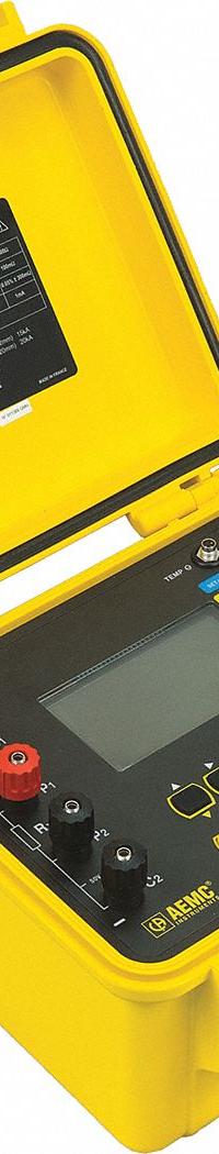 AEMC INSTRUMENTS Micro Ohmmeter: 5 microohm to 2.5 kiloohm, CAT III, Digital, RS-232, IP53/IP64 (MPN 6255). Key specifications — Brand: AEMC INSTRUMENTS; IP Rating: IP53; CAT Safety Rating: CAT III; Tester Type: Micro Ohmmeter.