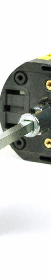 GIOVENZANA Switch: 40 A Current Rating, 600V AC (MPN A-101847G). Key specifications — Phase: Three; Features: 90 Degree Handle Knob; Manufacturer Part Number: A-101847G; Includes: Rotary Cam On-Off Switch; Brand: GIOVENZANA; Mounting Style: Rear Panel.