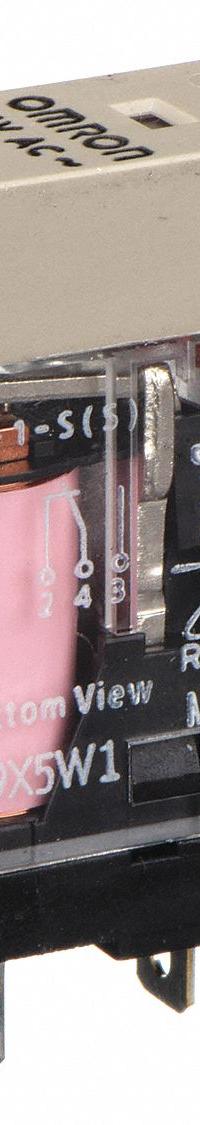 OMRON General Purpose Relay: Socket Mounted, 10 A Current Rating, 24V AC, SPDT, 5 Pins/Terminals (MPN G2R-1-S-AC24(S)). Key specifications — Brand: OMRON; Base Type: Square; Mounting Style: Plug-In; Pin Shape: Flat; Electrical Connection: Quick-Connect; Manufacturer Part Number: G2R-1-S-AC24(S); Series: G2RS Series.