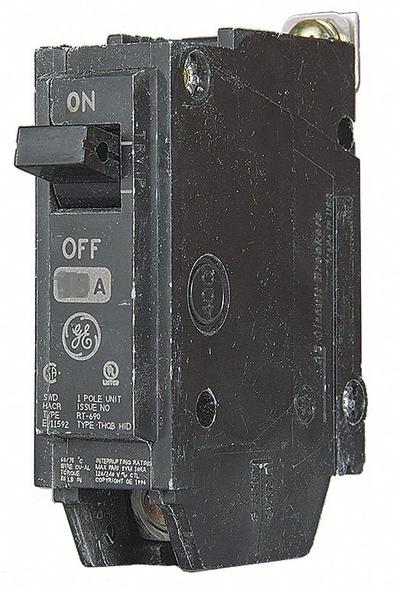 GE Miniature Circuit Breaker: THHQB, 60 A, 120/240V AC, Single Phase, 22kA at 120/240V AC - THQB & THHQB Series, Bolt-On GE Miniature Circuit Breakers