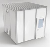 PORTA-FAB Modular Cleanroom: 10 ft x 10 ft x 10 ft, 100 sq ft Int Area, STC 31 (MPN 8CR1010). Key specifications — Brand: PORTA-FAB; Sound Transmission Coefficient: STC 31; Wall Material: Steel; Assembled: Unassembled.