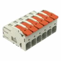 WAGO Lever Wire Connector: 6 Port, 18 AWG – 4 AWG Solid Wire Size Range, 66 A, 600 V, 832 Series (MPN 832-1206). Key specifications — Brand: WAGO; Product Type: Male Pluggable Lever; Series: 832.