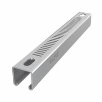 Strut Channel: Steel, Pre-Galvanized Zinc, 12 ga Gauge, Perforated Slot, 8 mm Slot Spacing (MPN DS-SS15812-14-PG/10). Key specifications — Material: Steel; Color: Gray; Finish: Pre-Galvanized Zinc; Slot Type: Narrow Slotted; Brand: DAKOTA SYSTEMS.
