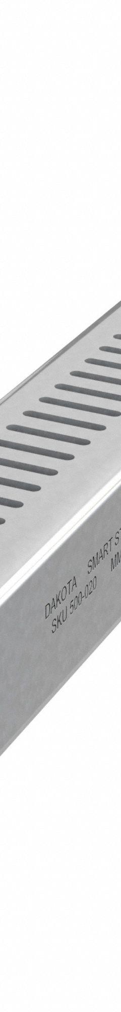 Strut Channel: Steel, Pre-Galvanized Zinc, 12 ga Gauge, Perforated Slot, 8 mm Slot Spacing (MPN DS-SS15812-14-PG/10). Key specifications — Material: Steel; Color: Gray; Finish: Pre-Galvanized Zinc; Slot Type: Narrow Slotted; Brand: DAKOTA SYSTEMS.