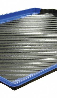 STRUCTURAL PLASTICS Containment Tray: 24 in x 30 in x 1 in, Black/Blue, High Density Polyethylene (MPN CTB300124). Key specifications — Brand: STRUCTURAL PLASTICS; Material: High Density Polyethylene; Color: Black/Blue.