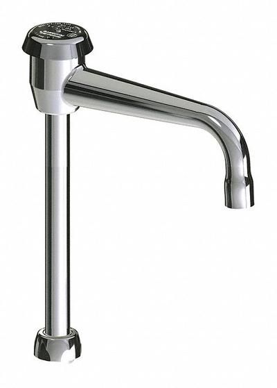 CHICAGO FAUCETS Spout: Spout, Gooseneck, Swivel Spout, Brass, Polished Chrome - Single-Bend Faucet Spouts