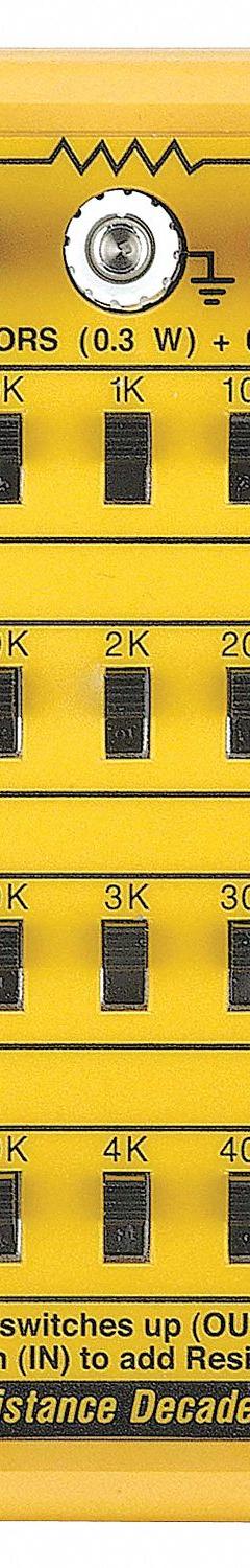 REED INSTRUMENTS Resistance Decade Box: 1 ohm to 110 ohm, 7 Decades, 1% Accuracy (MPN R5408). Key specifications — Brand: REED INSTRUMENTS.