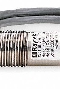 RAYTEK Fixed Mount Infrared Temperature Sensor: ISO 9001, RAYCI3B10L, 10 ft Cable Lg, 4:1, Fixed, 4. Key specifications — Manufacturer Part Number: RAYCI3B10L; Brand: RAYTEK; IP Rating: IP65; Maximum Output Voltage: 5V DC; Emissivity Adjustability: Fixed; Includes: Water Cooled Jacket; Distance to Spot Ratio: 4:1; Input Voltage: 24V DC.