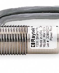 RAYTEK Fixed Mount Infrared Temperature Sensor: ISO 9001, RAYCI3B10L, 10 ft Cable Lg, 4:1, Fixed, 4. Key specifications — Manufacturer Part Number: RAYCI3B10L; Brand: RAYTEK; IP Rating: IP65; Maximum Output Voltage: 5V DC; Emissivity Adjustability: Fixed; Includes: Water Cooled Jacket; Distance to Spot Ratio: 4:1; Input Voltage: 24V DC.
