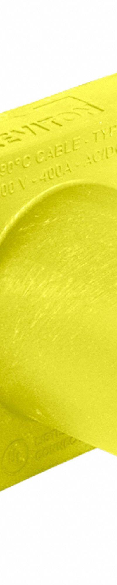 LEVITON Single Pole Receptacle: Yellow - Receptacles with Bus Bar Terminations