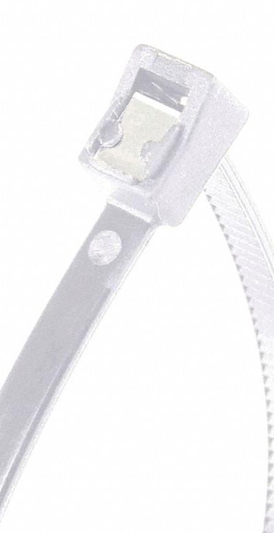 GARDNER BENDER Self Cutting Cable Tie: 8 in Nominal Lg - Cable Ties with Built-In Tail Clipper