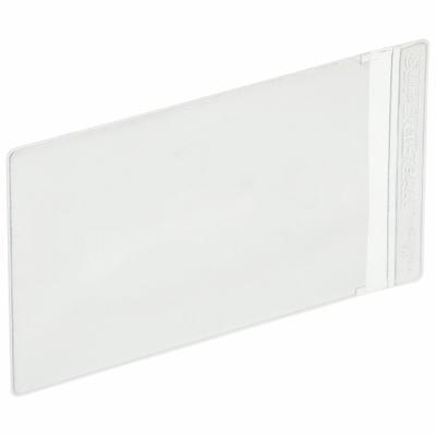 BIN BUDDY Label Holder: 5 in x 3 in, Clear, Slide-In, 25 Label Holders, Self-Adhesive - Self-Adhesive Label Holders