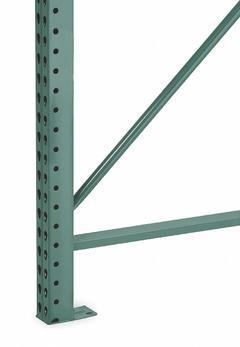 STEEL KING Upright Frame: Teardrop, 18 ft Overall Ht, 42 in x 3 in, Green, Steel (MPN RTFBG042216F01VG). Key specifications — Color: Green; Brand: STEEL KING.