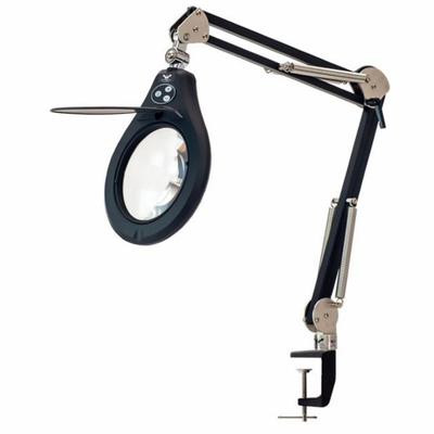 ACCU-LITE Magnifier: LED, 2.25x, 5 Diopter, 880 lm Max Brightness, 45 in Arm Reach - Desk-Clamp Magnifier Lights