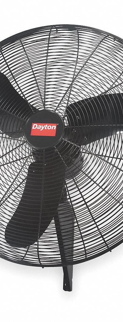 DAYTON Mounted Fan: 30 in Blade Dia - Standard Industrial Wall-Mount Fans