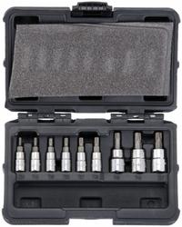 WESTWARD Socket Bit Set: 1 - 25 Pieces, 1/4 in, 3/8 in Drive Size, 9 Pieces, 1 43/64 in Overall Lg (MPN 54TN07). Key specifications — attr1216280: Fixed Insert; attr1216283: WESTWARD; attr1225718: T10 to T47; attr1227491: 1/4 in, 3/8 in.