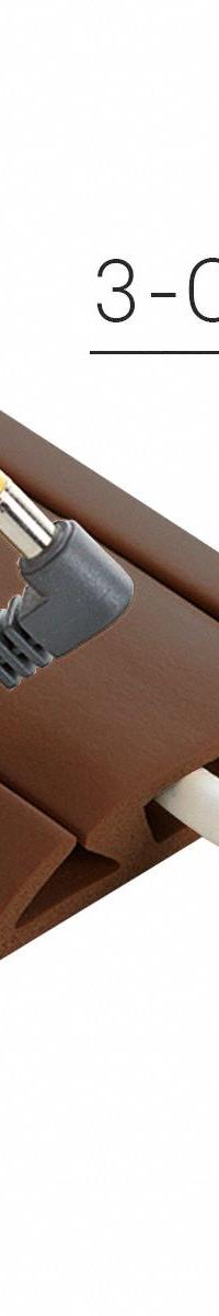 Cable protector: 3 Channels, 2 5/8 in Overall Wd, 5/8 in Overall Ht, 15 ft Lg, Rubber, Brown (MPN CC-RI-CP-15-BN). Key specifications — Color: Brown; Brand: ELECTRIDUCT.