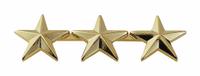 HEROS PRIDE Metal Rank Insignia: (3) Stars, 5/8 in, Gold, Metal, Clutch Pin, Rank Insignia, 1 PR (MPN 4492G). Key specifications — attr1074238: Clutch Pin; attr188498: 5/8 in; attr188499: Gold; attr188500: Metal; attr188503: (3) Stars; attr193746: HEROS PRIDE.