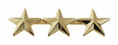 HEROS PRIDE Metal Rank Insignia: (3) Stars, 5/8 in, Gold, Metal, Clutch Pin, Rank Insignia, 1 PR (MPN 4492G). Key specifications — attr1074238: Clutch Pin; attr188498: 5/8 in; attr188499: Gold; attr188500: Metal; attr188503: (3) Stars; attr193746: HEROS PRIDE.