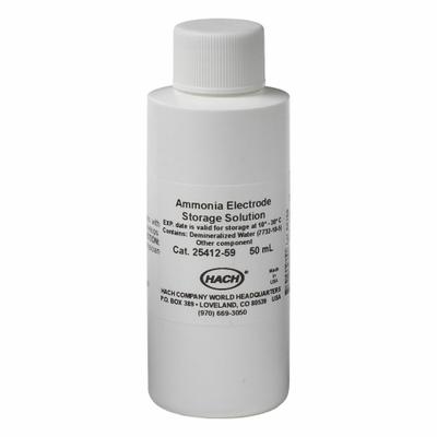HACH Ammonia Electrode Storage Solution: 50 mL Volume, Liquid, 19 to 3,000 μg/L - Additional Calibration Solutions & Standards