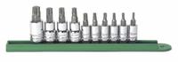 GEARWRENCH Socket Bit Sets: 1 - 25 Pieces, 1/4 in, 3/8 in Drive Size, 10 Pieces, Fixed Insert, Torx (MPN 80722). Key specifications — attr1216280: Fixed Insert; attr1216283: GEARWRENCH; attr1225718: T10 to T55; attr1227491: 1/4 in, 3/8 in.