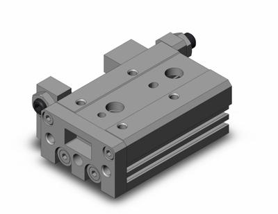 SMC Air Slide Table: 30 mm Stroke Lg, 12 mm Bore Dia, Mfr Part # MXS12-30A - Pneumatic Slide Tables