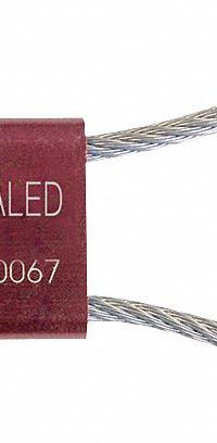 TYDENBROOKS Cable Seals: Red, Aluminum, 12 in Cable Lg, 13/64 in Cable Dia, Random, 200 PK (MPN 1061007). Key specifications — Brand: TYDENBROOKS; Marking Color: White; Marking Included: Numbers; Marking Message: Sealed; Marking Numbering: Random.