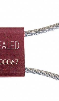 TYDENBROOKS Cable Seals: Red, Aluminum, 12 in Cable Lg, 13/64 in Cable Dia, Random, 200 PK (MPN 1061007). Key specifications — Brand: TYDENBROOKS; Marking Color: White; Marking Included: Numbers; Marking Message: Sealed; Marking Numbering: Random.
