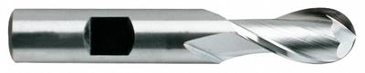 YG-1 Ball End Mill: Cobalt, TiN Coated, 2 Flute, 5/8" Mill Dia, 1-1/8" LOC - General Purpose Cobalt Ball End Mills