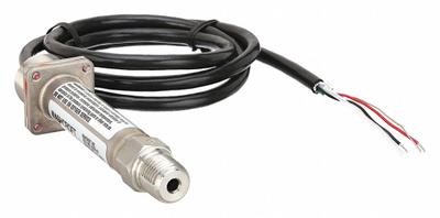 ASHCROFT Pressure Transmitter: 0 psi to 300 psi, 4 to 20mA DC, Cable, 1/4 in Male NPT - Pressure Transmitters with Cable & Wire Leads