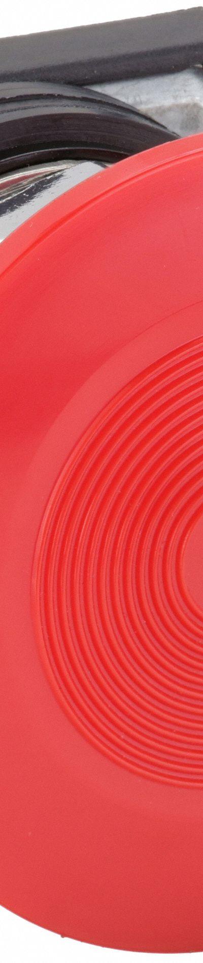 DAYTON Mushroom Head Push Button: Red - Mushroom-Head Push-Button Operators
