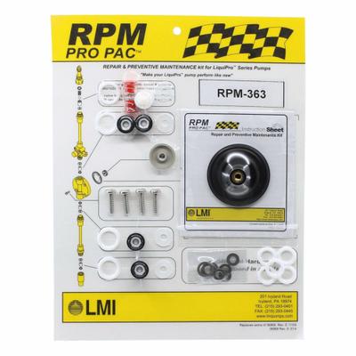 LMI PUMPS RPM Kit: Mfr Part # RPM-626 - Pump Head Service Kits & Repair Parts