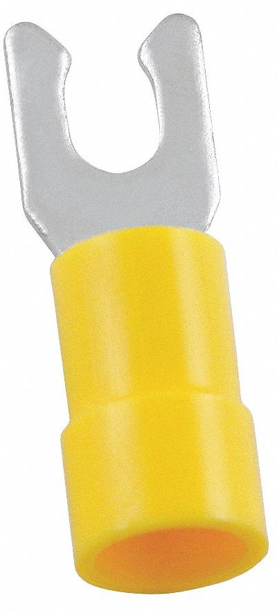 GRAINGER Fork Terminals: Yellow - Insulated Fork Terminals