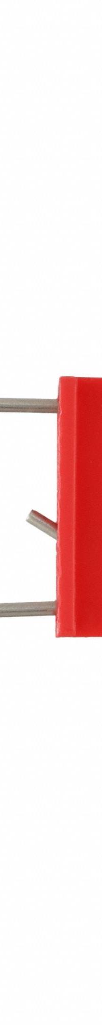 TYDENBROOKS Padlock Seals: Red, Plastic, 8 lb Breaking Strength, 1 5/8 in Lock Lg, 100 PK (MPN 1069498). Key specifications — Brand: TYDENBROOKS; Marking Color: White; Marking Included: Numbers; Marking Numbering: Sequential; Lock Material: Plastic.