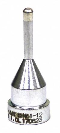 HAKKO Nozzle: Extra Long Round, 2.3 mm W, For Use With FR-301/4101/4102/4103/4104 (MPN N61-12). Key specifications — Brand: HAKKO; Manufacturer Part Number: N61-12.