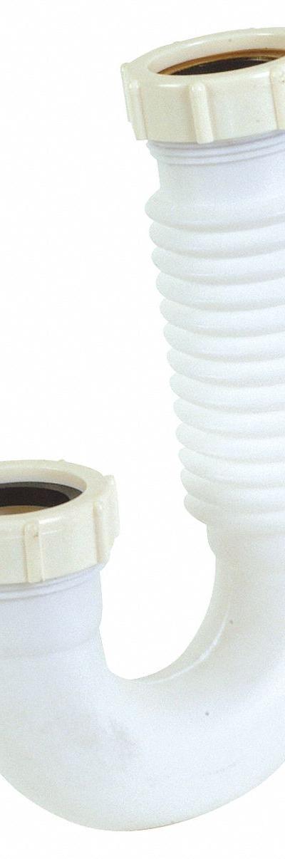 APPROVED VENDOR Bend: Plastic, White, 1 1/2 in Nominal Pipe Size, Slip, Slip - J-Bends