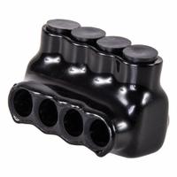 POLARIS Multitap Connector: 4 Port, Single-Sided Entry, 14 AWG – 4 AWG Wire Size, Black (MPN IPL4-4B). Key specifications — Body Material: Aluminum; Brand: POLARIS.