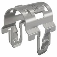 EMT Condiut Clamp: Spring Steel, SST (Dakota ProTect™ Wet/Dry: 1000hr), 3/4 in Conduit Trade Size (MPN DS-CC-34EMT-PT/100). Key specifications — Color: Gray; Material: Spring Steel; Finish: SST (Dakota ProTect™ Wet/Dry: 1000hr); For Use With: Smart-Cap/Slotted Receiver.