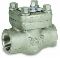 SHARPE Check Valve: Swing, 2-Way, Inline Valve Body, 1/2 in Pipe Size, FNPSM x FNPSM, 300°F, Std (MPN 4371001740). Key specifications — Seat Material: Metal; Brand: SHARPE.