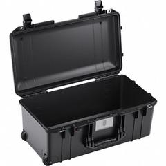 PELICAN Protective Case: 10 3/4 in x 21 5/8 in x 9 in Inside, No Foam, Black, Mobile, 9 lb Wt (MPN 1556AIRNF). Key specifications — Closure Type: Press Button; Brand: PELICAN; Carry-On Size: No.