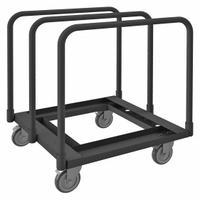 APPROVED VENDOR Panel Truck: 1,400 lb, Gray, 31 1/2 in L x 28 1/2 in W x 34 in H Deck, 3 Rails, Open (MPN PM-2831-OD-5PO-95). Key specifications — Color: Gray; Caster/Wheel Configuration: (4) Swivel with Brake; Brand: APPROVED VENDOR.