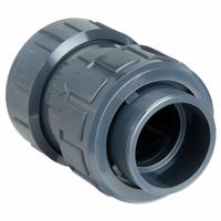 ASAHI Ball Check Valve: Ball, Inline Valve Body, PVC, 2 in Pipe Size, True Union Socket, Std, FKM (MPN 1213020). Key specifications — Brand: ASAHI.
