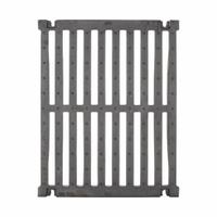 ZURN Grate: F, Rectangular, Slotted, 25 1/4 in Overall Wd, 20 in Overall Lg, 2 3/4 in Overall Ht (MPN P874-21-DGF). Key specifications — Color: Gray; Brand: ZURN; Finish: Unfinished; Grate Surface Type: Slotted.