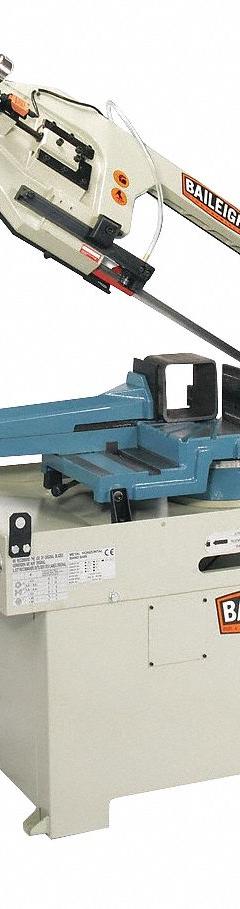 BAILEIGH INDUSTRIAL Band Saw: 13 13/16 in x 8 11/16 in, 66 to 280, 45° Left to 60° Right, 1 Phase (MPN BS-350SA). Key specifications — attr325085: BAILEIGH INDUSTRIAL; attr313074: 1; attr313072: 45° Left to 60° Right; attr313070: 13-13/16 in x 8-11/16 in; attr313071: 66 to 280.