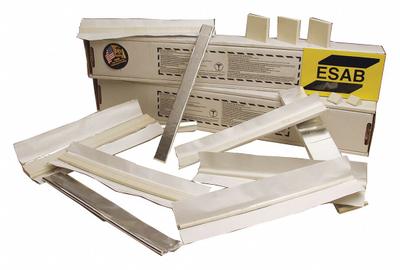 ESAB Ceramic Weld Backing: Grooved Rectangle, 1 in x 1 in x 1/4 in, 0.35 in Radius - Disposable Ceramic Weld-Backing Tiles